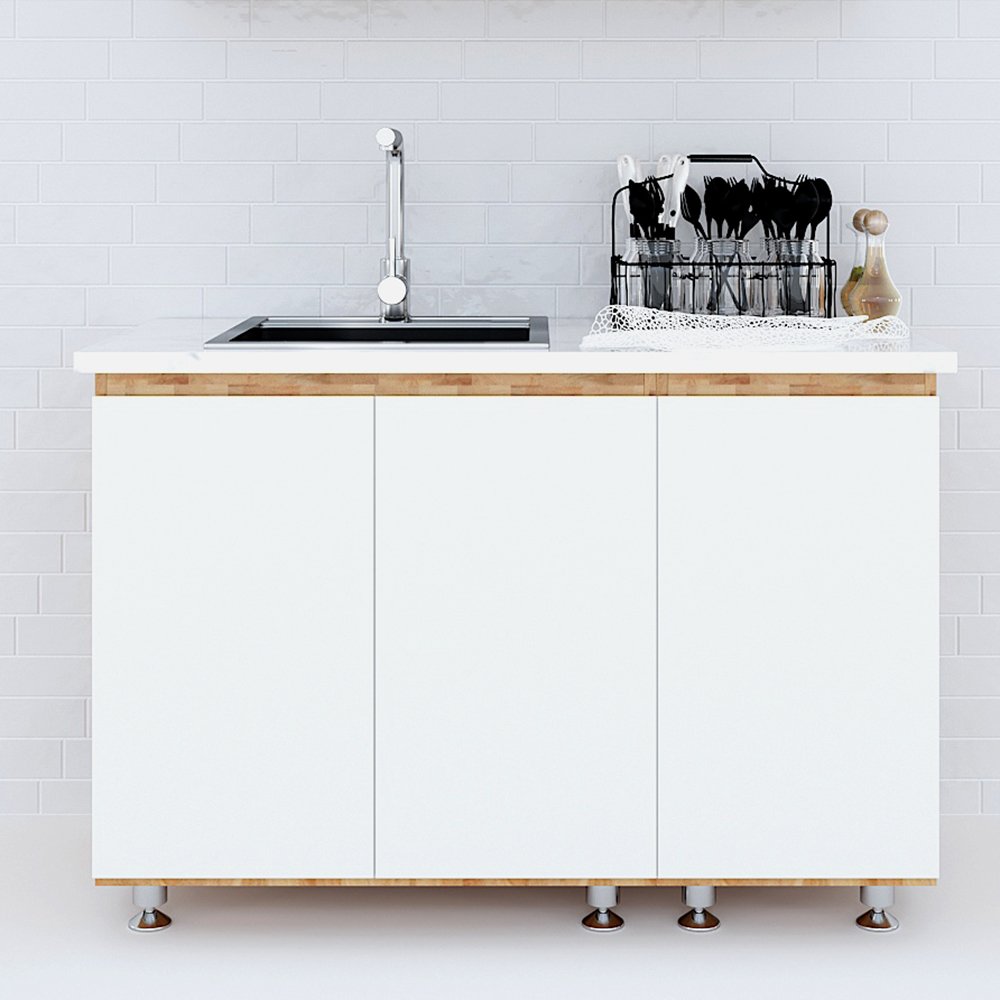 Tủ bếp trên 1m2 nhỏ gọn gỗ cao su Tủ bếp trên 1m2 nhỏ gọn gỗ cao su - hình 4