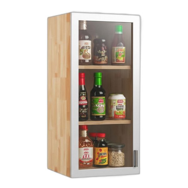 Tủ bếp trên 40cm hệ 1 cửa kính mở