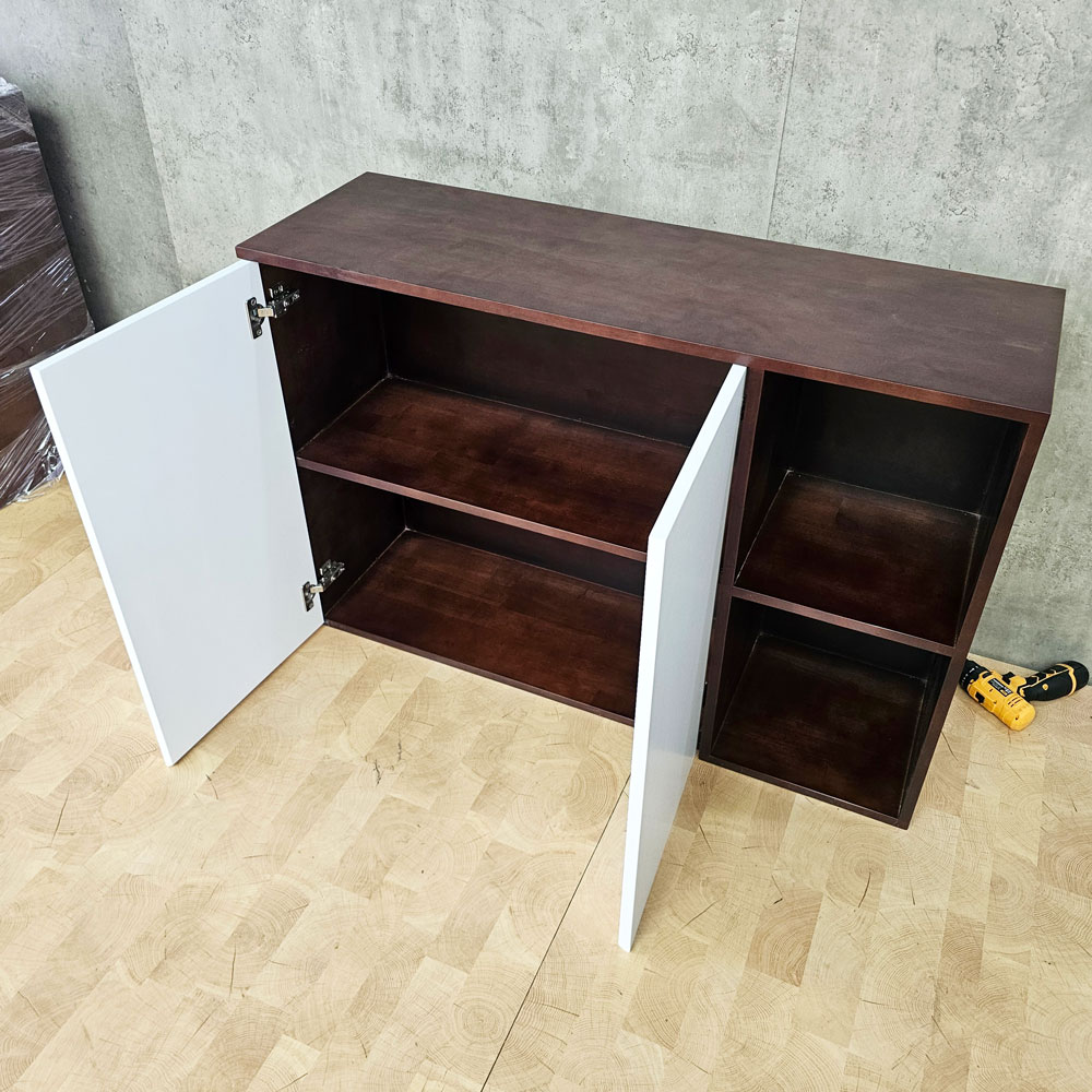 Tủ bếp treo tường 110x35x75cm gỗ cao su Tủ bếp treo tường 110x35x75cm gỗ cao su - hình 3