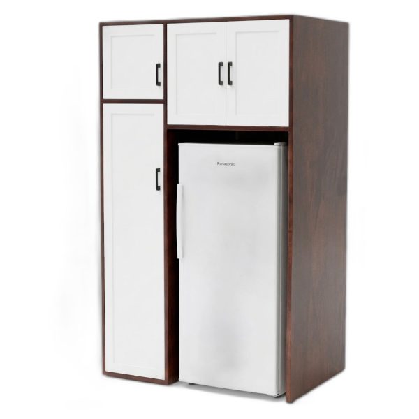 Tủ để tủ lạnh 100x66x170cm gỗ cao su
