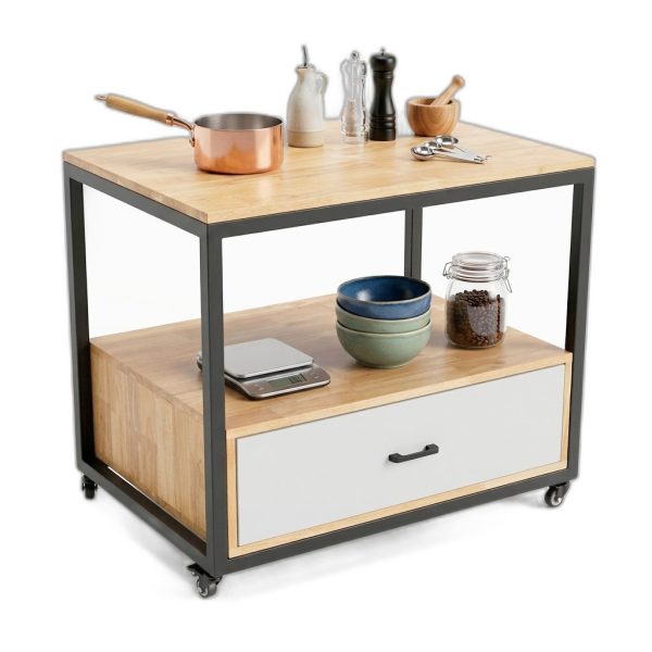 Tủ di động 86x60x72cm gỗ cao su