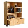 Tủ Kệ di động gỗ cao su 80x30x107cm
