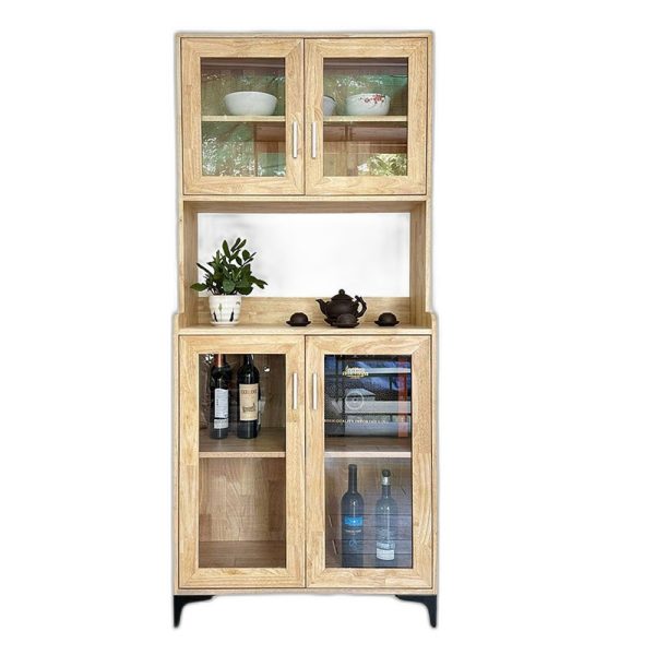 Tủ phòng ăn 80x40x172cm gỗ cao su