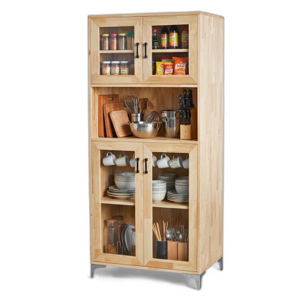 Tủ phòng ăn 80x55x172cm gỗ cao su