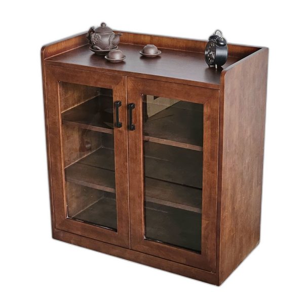 Tủ phòng ăn cửa kính 80x40x82cm gỗ cao su